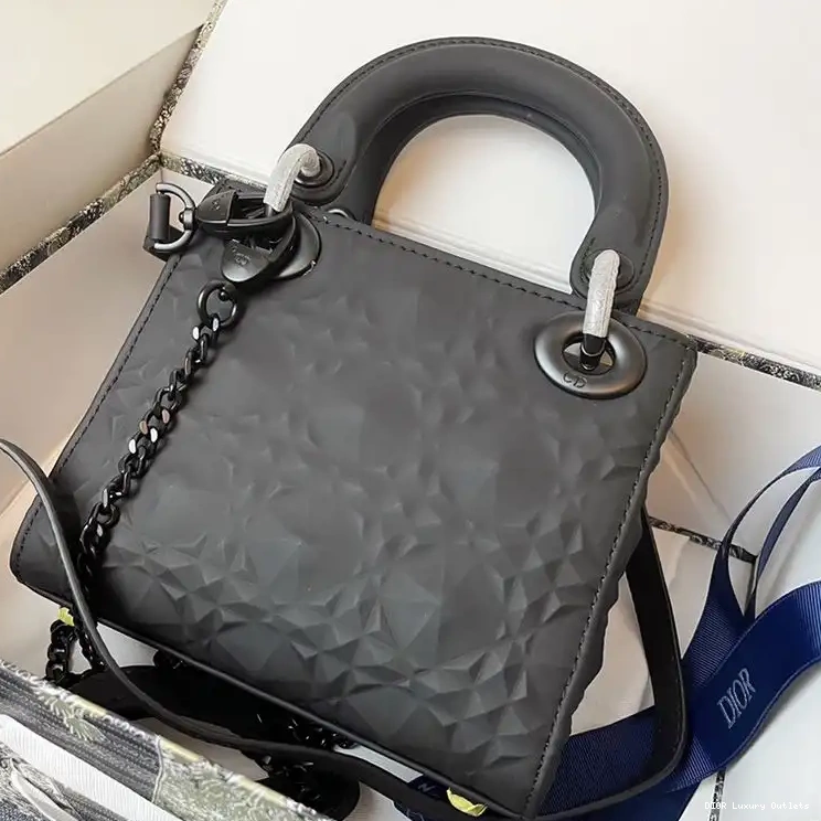 Cheap Ultramatte Cannage Black Mini Calfskin Bag Lady Dior Frosted 0509 Luxury
